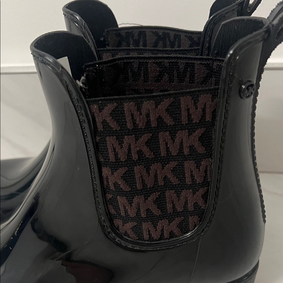 Michael Kors Glossy Black Rain Boots - Picture 4 of 5